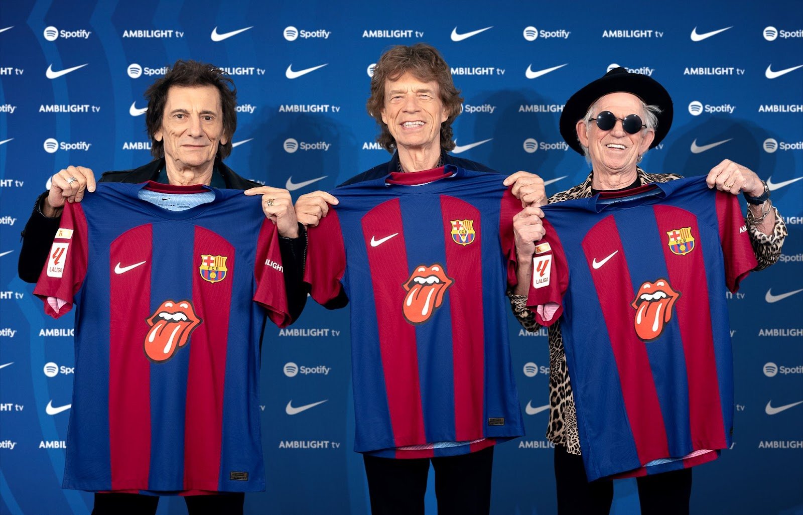 Spotify traz os Rolling Stones para a camisa do FC Barcelona para a partida mais lendaria do futebol El Clasico POP CYBER