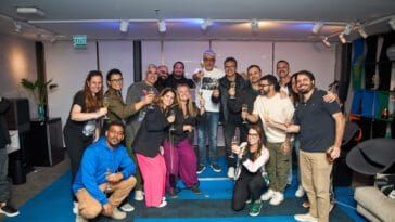 Equipe da Universal Music Brasil comera parceria com Mucho Thanks (Foto - Lucas Mavinga)
