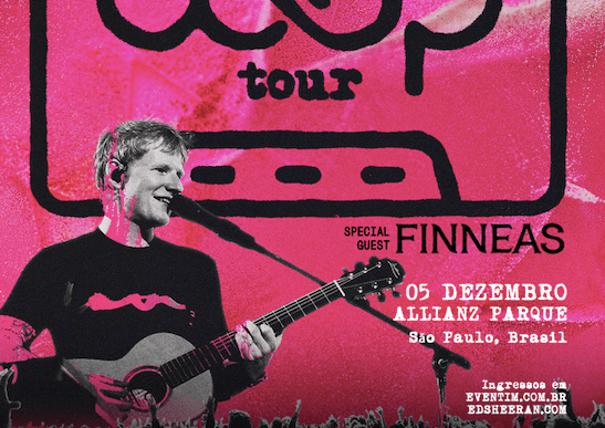 ED SHEERAN anuncia show da nova turnê mundial 'LOOP TOUR' no Brasil