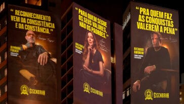 Eisenbahn anuncia Fogaça, Ana Paula Padrão e Ricardo Amorim como embaixadores através de projeções e OOH