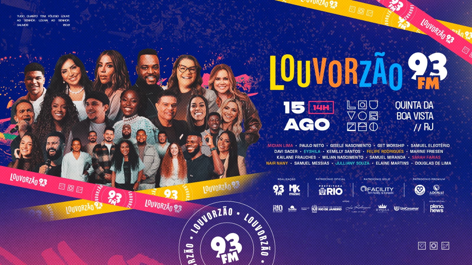 Louvorzão 93 é confirmado no dia 15 de agosto na Quinta da Boa Vista (RJ)